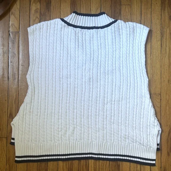 FRENCH CONNECTION Mozart Cable Knit Cricket Vest XL - Picture 7 of 7